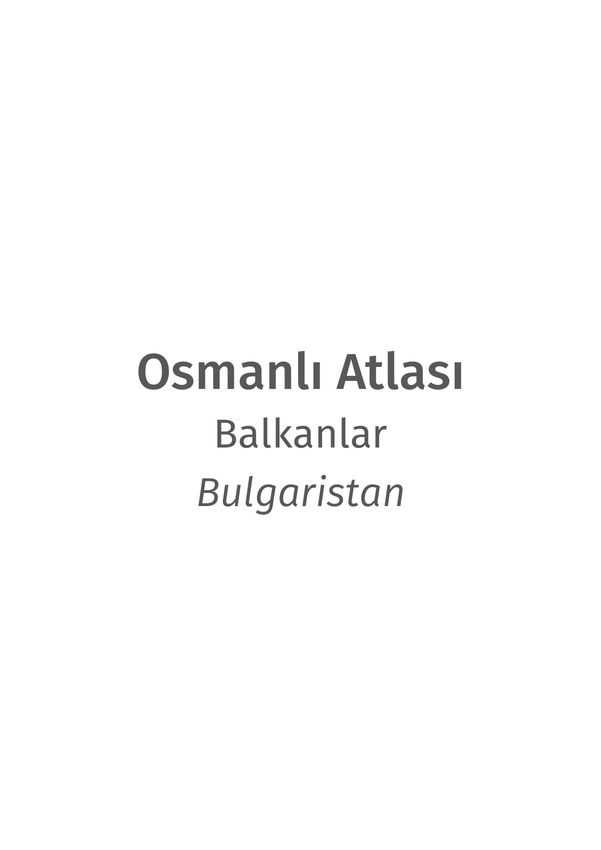BULGARİSTAN RAPORU kapağı