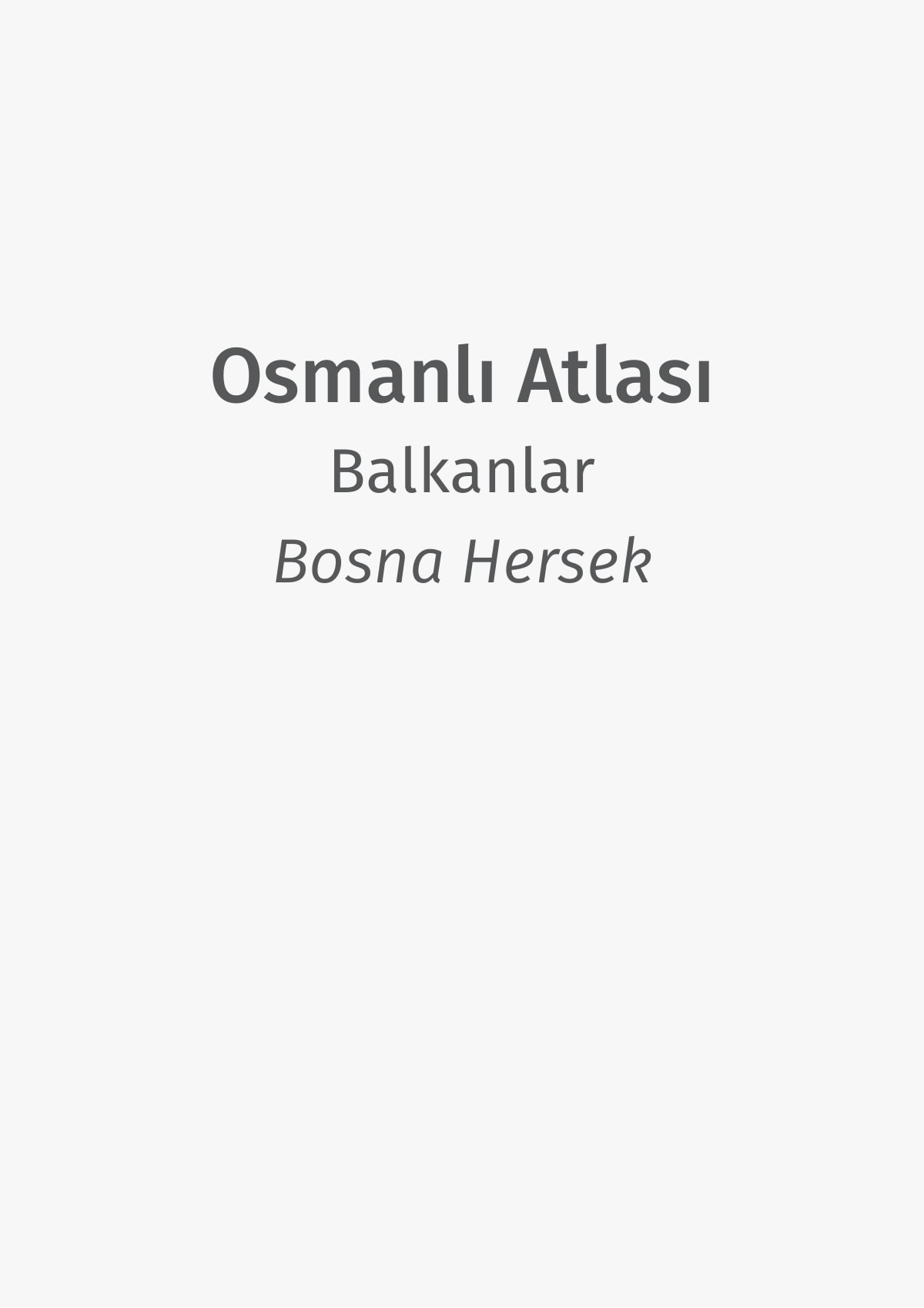 BOSNA - HERSEK RAPORU kapağı